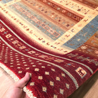 GABBEH DECORATIVE WOOL RUG - 2.07m x 1.52m