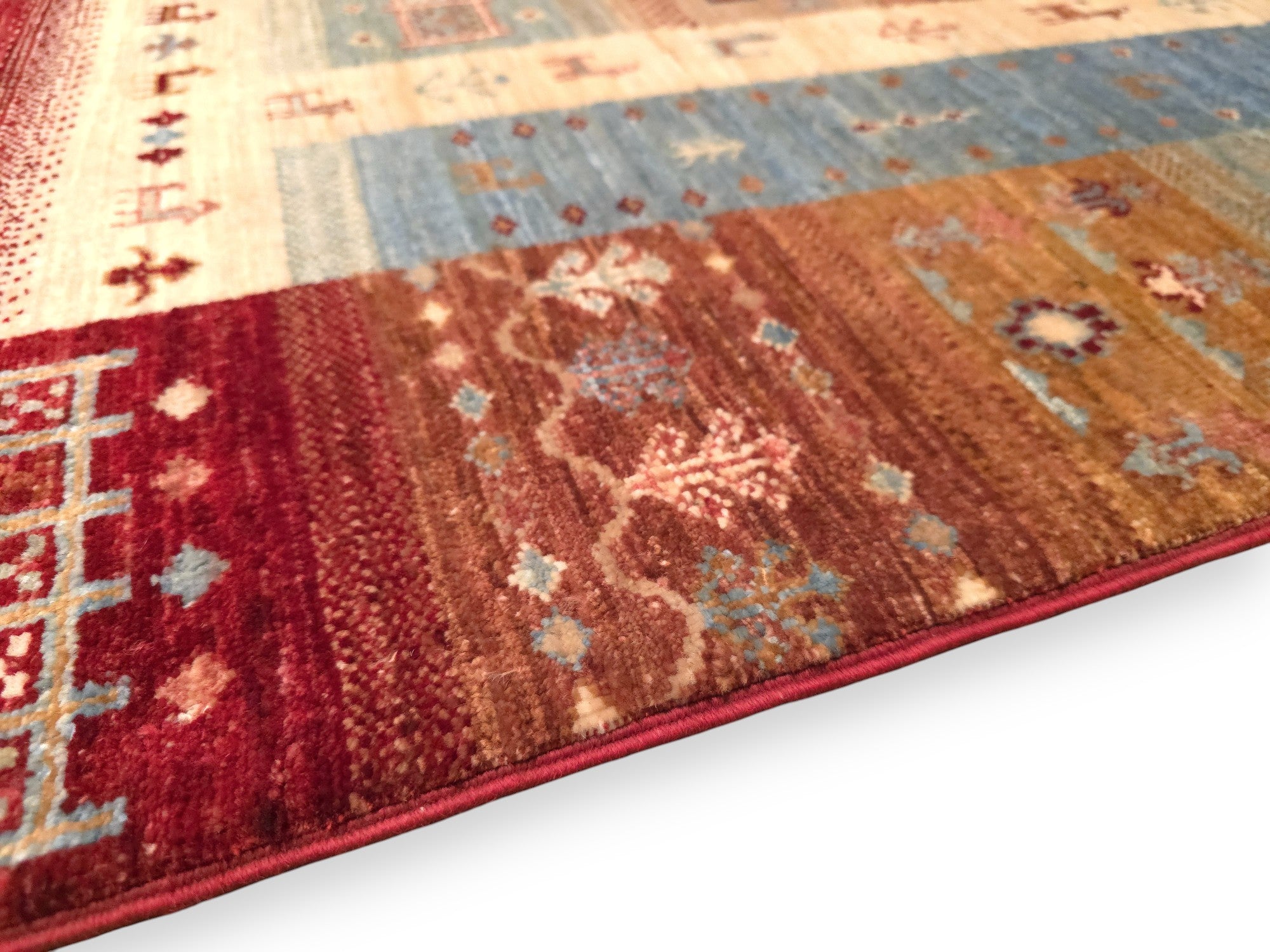 GABBEH DECORATIVE WOOL RUG - 2.07m x 1.52m